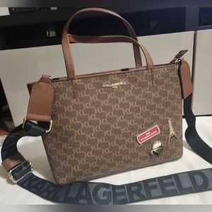 Karl Lagerfeld Brown Crossbody Bag